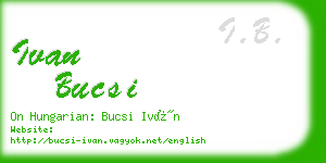 ivan bucsi business card